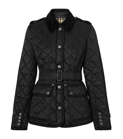 black burberry quilted jacket womens|quilted burberry jacket outlet store.